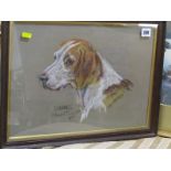 W. WASDELL TRINCKETT, signed pastel dated 1922 "Head and Shoulders Portrait of Cromwell - A Fox