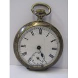 SILVER CASED LADIES FOB WATCH, 935 Grade silver, appears to be working but one hand has dropped off