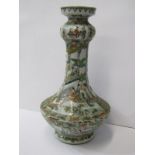 ORIENTAL CERAMICS Chinese porcelain vase decorated in famille verte palette with panels of figures