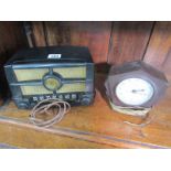 BAKELITE, Emerson black bakelite radio model 587A, 9" width, together with brown bakelite electric