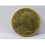 VICTORIA GOLD SOVEREIGN, 1894 Melbourne Mint