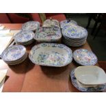 MASONS IRONSTONE, matched dinnerware comprising of pair of lidded entree dishes, 29 graduated plates