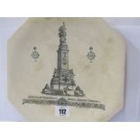 PLYMOUTH MEMORIAL PLATE, octagonal earthen ware plate "Designed for the Tercentenary Armada