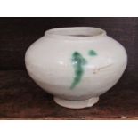 ORIENTAL CERAMICS, Song Dynasty spherical bowl with green slip glaze decoration, 4.5" dia