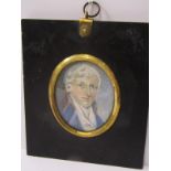 OVAL PORTRAIT MINIATURE "Uriah Mepiton" 2" height