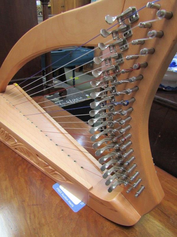 MUSCIAL INSTRUMENT, modern crafted Irish Harp, 29" length - Image 2 of 2