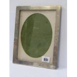 SILVER PHOTO FRAME, of rectangular form, Birmingham 1925, 9.5" height (24cm)