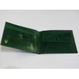 GREEN LEATHER ROLEX WALLET