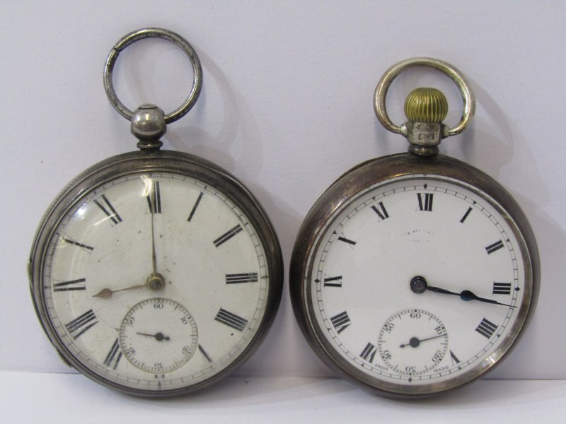 2 SILVER CASED POCKET WATCHES, in untested condition