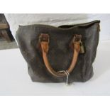 DESIGNER HANDBAG, Loius Vuitton style handbag, well worn with the zips af, no internal Vuitton label