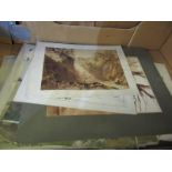 COLLECTION OF UNFRAMED ART, containing 20 various 19th Century watercolours, pen and ink studies and