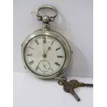 SILVER PAIR CASED POCKET WATCH, good overall condition, movement appears to be in working order