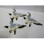 FLYING SEAGULL GROUP, a set of 3, 8" flying seagull wall ornaments