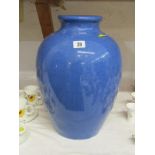 MOORCROFT, powder blue ground large 16" oviform vase
