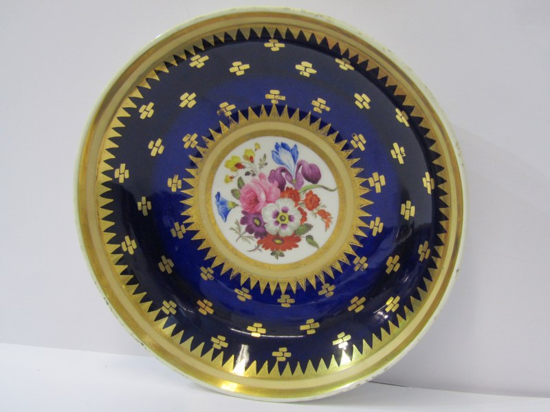 REGENCY RIDGWAY, gilded porcelain tea service, Royal Blue ground with reserves of floral sprays, - Image 6 of 8