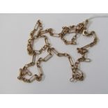 VINTAGE ROSE GOLD BELCHER STYLE FIGERO NECKLACE