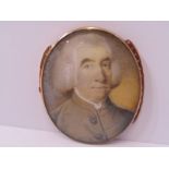 GOLD FRAMED MINIATURE OF A DISTINGUISHED GENTLEMAN