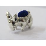 STERLING MARKED RABBIT PIN CUSHION