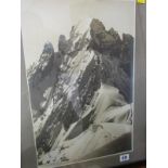 PHOTOGRAPH, signed Alpine photograph "Das Espaltenhorn", 17.5" x 11.5"