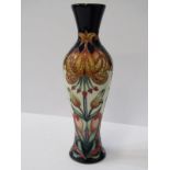 MOORCROFT, signed limited edition 2019 "Lilly" design narrow bodied 8.5" vase