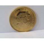 GOLD SOVEREIGN, 2002 Shield back high grade/mint