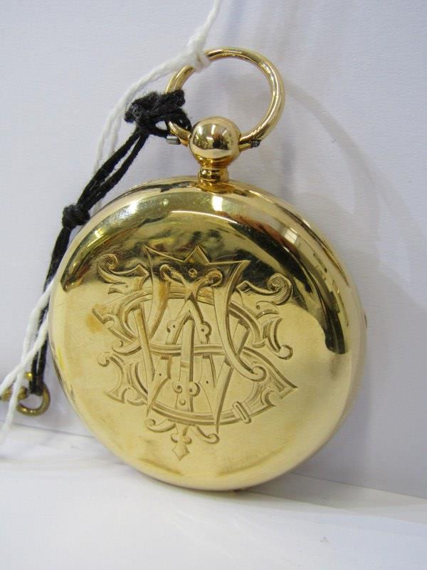 18ct YELLOW GOLD GENTLEMAN'S OPEN FACED POCKET WATCH, by Stadtmuller of London, presented to W - Image 3 of 5