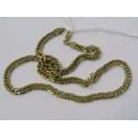 9ct YELLOW GOLD DOUBLE CURB LINK NECKLACE, approx 28.1 grams