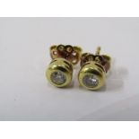 PAIR OF 18CT YELLOW GOLD DIAMOND STUD EARRINGS, total diamond weight approximately 0.30ct, bright