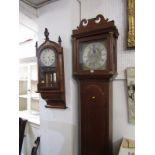 18TH CENTURY 8- DAY LONG CASE CLOCK, signed Dan Golsier, London, brass square face with second
