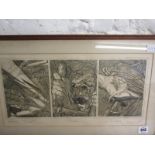 ERNESTO, Lomazzi, signed limited edition etching "La Faura", 7" x 16"