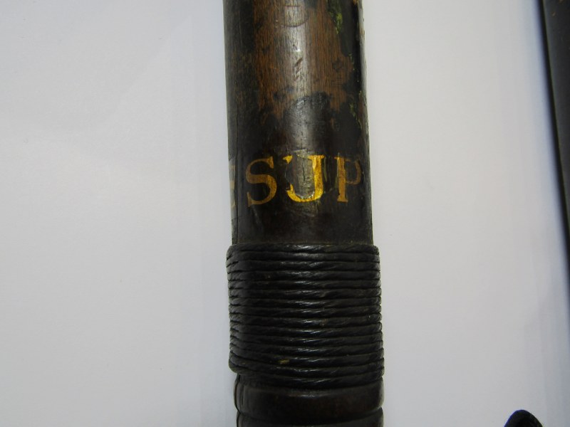 ANTIQUE TRUNCHEONS, Borough of Great Yarmouth hard wood truncheon signed William Jessup, together - Image 7 of 11