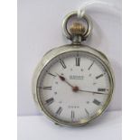 LADIES SILVER CASED FOB WATCH, appears in working condition