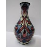 MOORCROFT, Liberty vase, 8" vase decorated with Macintosh -style design, signed by Bossons, 2002