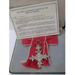 MBE, MEDAL IN ORIGINAL BOX, with paperwork