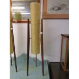 RETRO LAMP, Rocket design tripod base standard light, 44.5" height