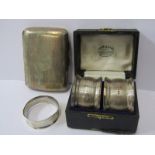 SILVER NAPKIN RINGS, pair of cased silver napkin rings with Birmingham HM, in fitted case retailed