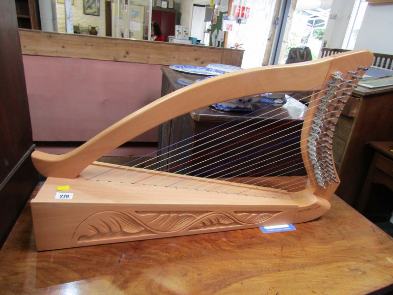 MUSCIAL INSTRUMENT, modern crafted Irish Harp, 29" length