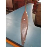ETHNIC, Polynesian hardwood paddle design battle club, 53" length