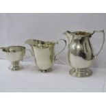 SILVER CREAM JUGS, 3 assorted silver cream jugs including 1 by Mappin & Webb, Sheffield 1937, 4"