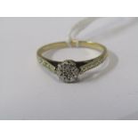 ANTIQUE DIAMOND SOLITAIRE RING, illusion set diamond solitaire, size M/N