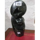 INUIT, carved stone figure, 11" height