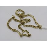 GOLD NECKLACE, Italian 9ct gold curb link 17" necklace 4.8 grams