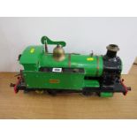 LIVE STEAM MODEL, 3.5" 0-4-0 TANK ENGINE, "Emily" in green livery, 20" length