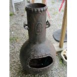 CAST IRON CHIMINEA OVEN, 35" height