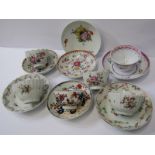 18th CENTURY TEAWARE, collection of oriental and English tea bowls and saucers including Lowestoft