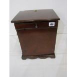 SPECIMEN CABINET, 19th Century mahogany table top specimen cabinet with lift top lid and fitted