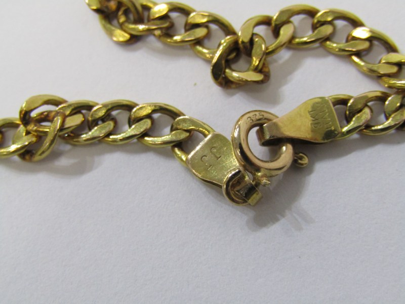 GOLD NECKLACE, Italian 9ct gold curb link 17" necklace 4.8 grams - Bild 2 aus 2