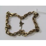 VINTAGE 9ct YELLOW GOLD CHAIN, in a/f condition (no clasps) approx 24.5 grms in weight