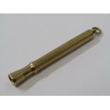 9ct YELLOW GOLD CIGAR PIERCER FOB, approx 16.5 grms in weight