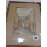 W. SANDS, signed watercolour "St Ives", 9" x .5"